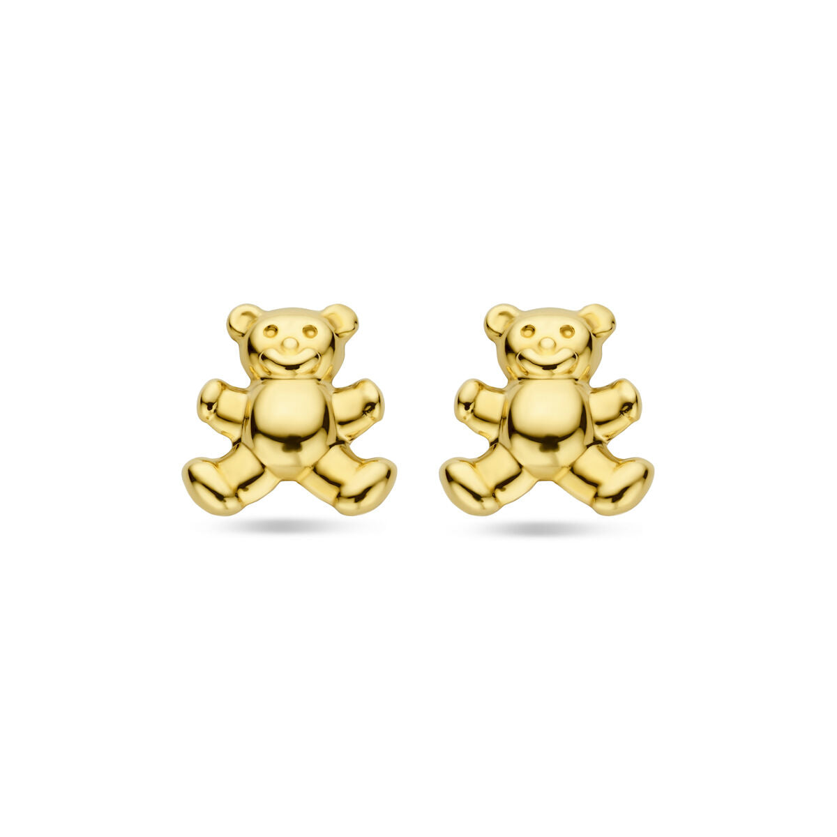 Pendientes de osito de 6,0 mm en oro amarillo de 14 quilates.