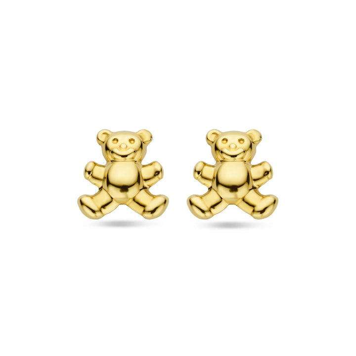 oorknoppen beer 6,0 mm 14K geelgoud