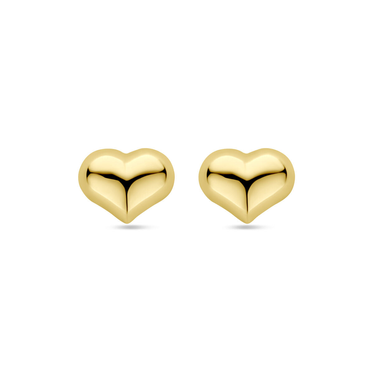 pendientes de botón corazón 5,5 mm oro amarillo