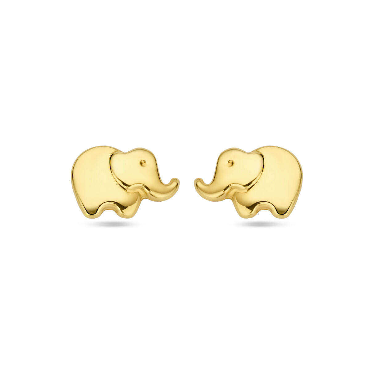 Pendientes de elefante de 5 mm en oro amarillo de 14 quilates.