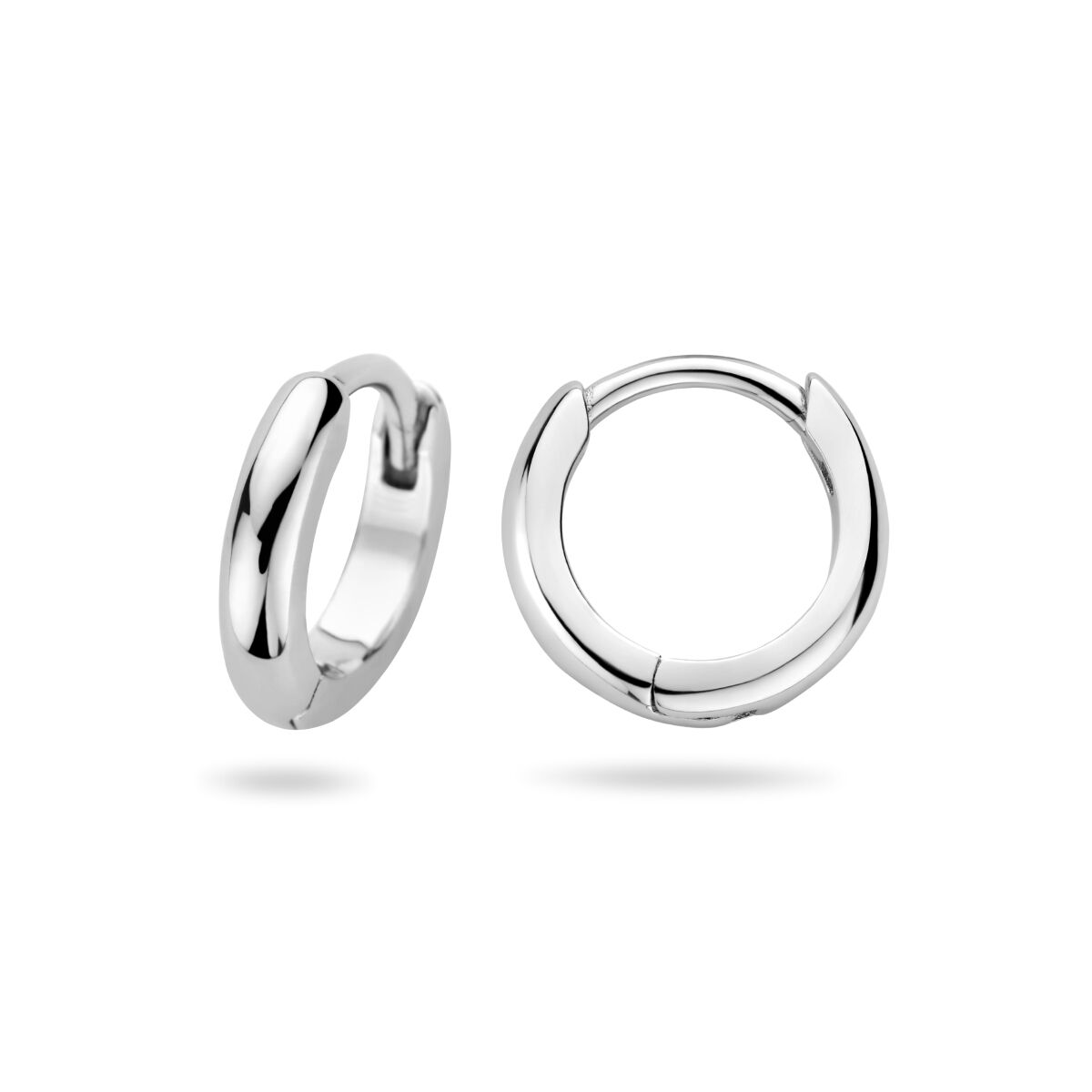 aros de plata rodiado