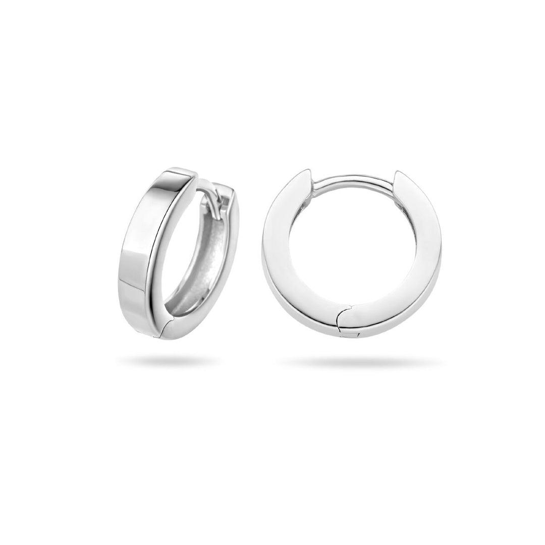 klapoorringen vlak zilver gerhodineerd