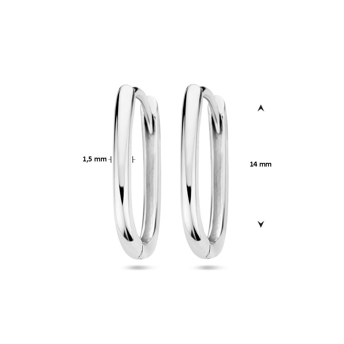 aros paperclip 14K oro blanco