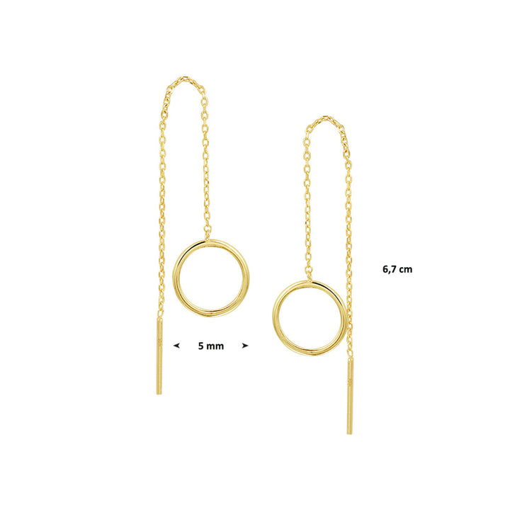 doortrekoorbellen ring 14K geelgoud
