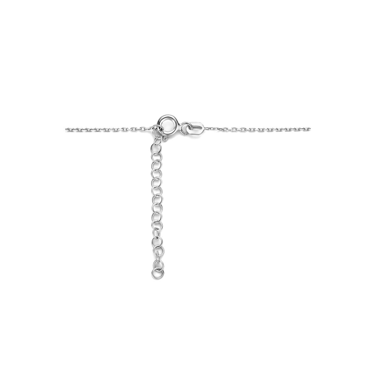 collar separador zirconia 42 - 45 cm plata rodiada