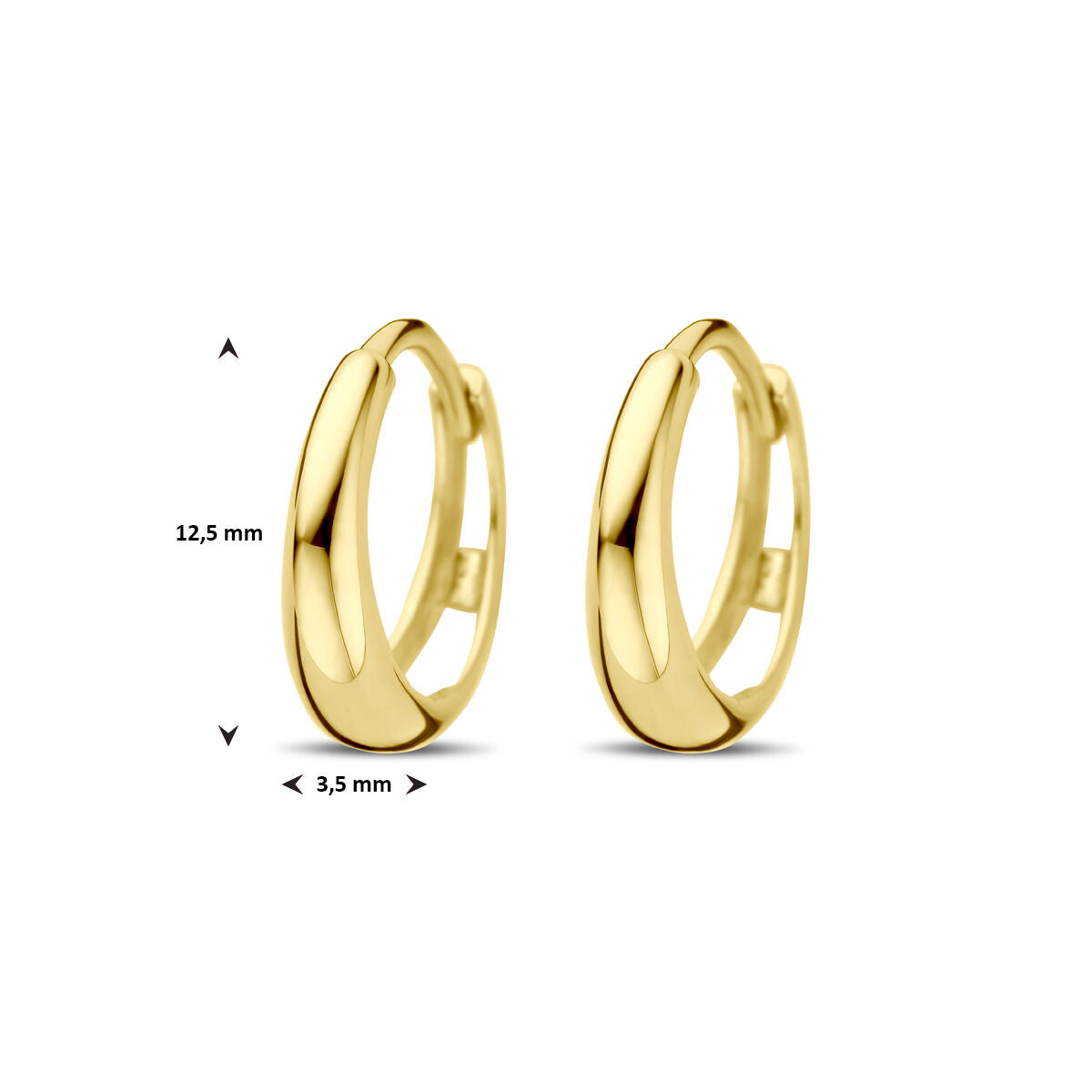 aros 12,5 mm 14K oro amarillo