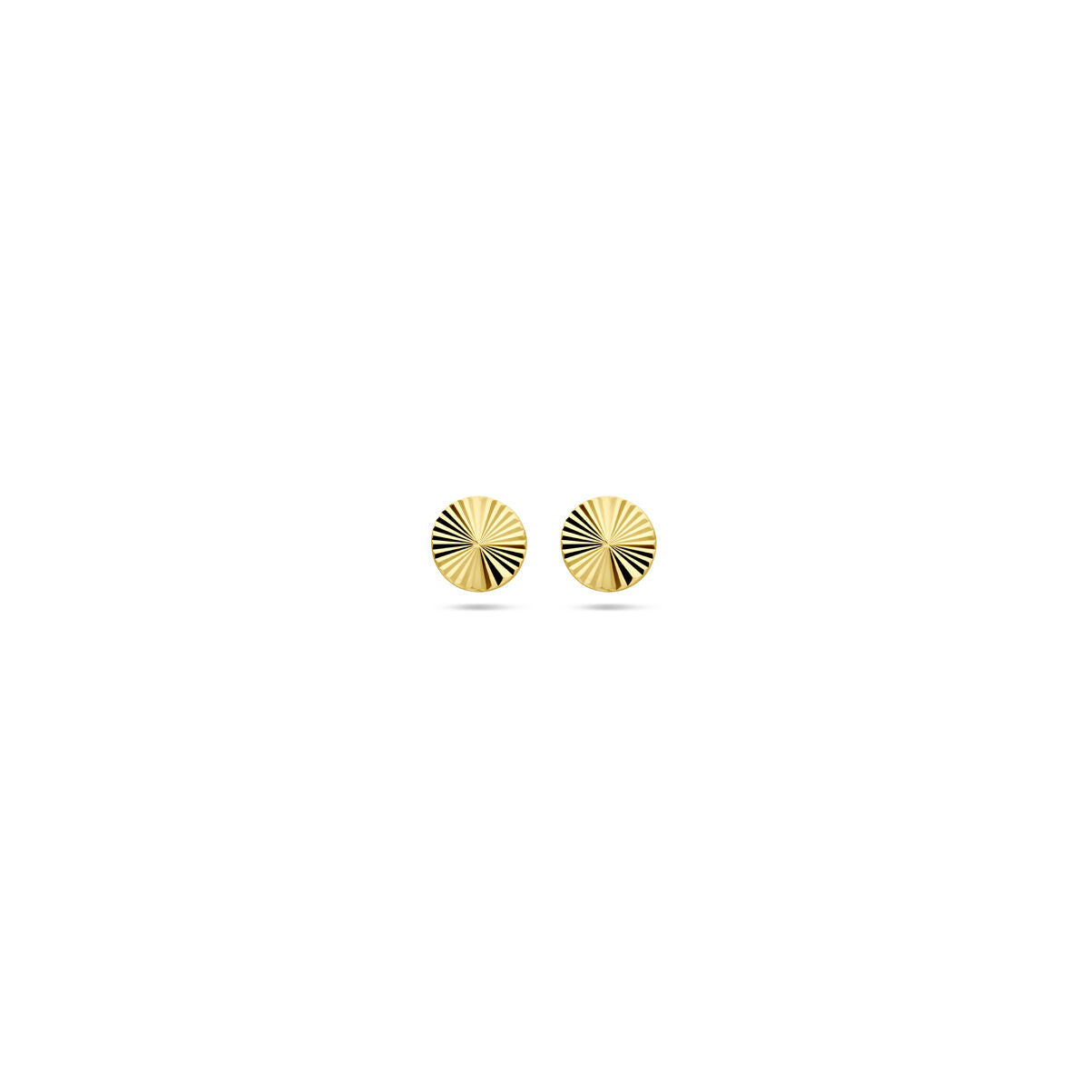 Pendientes de oro amarillo de 14K con diseño de clous diamantés de 4,0 mm.