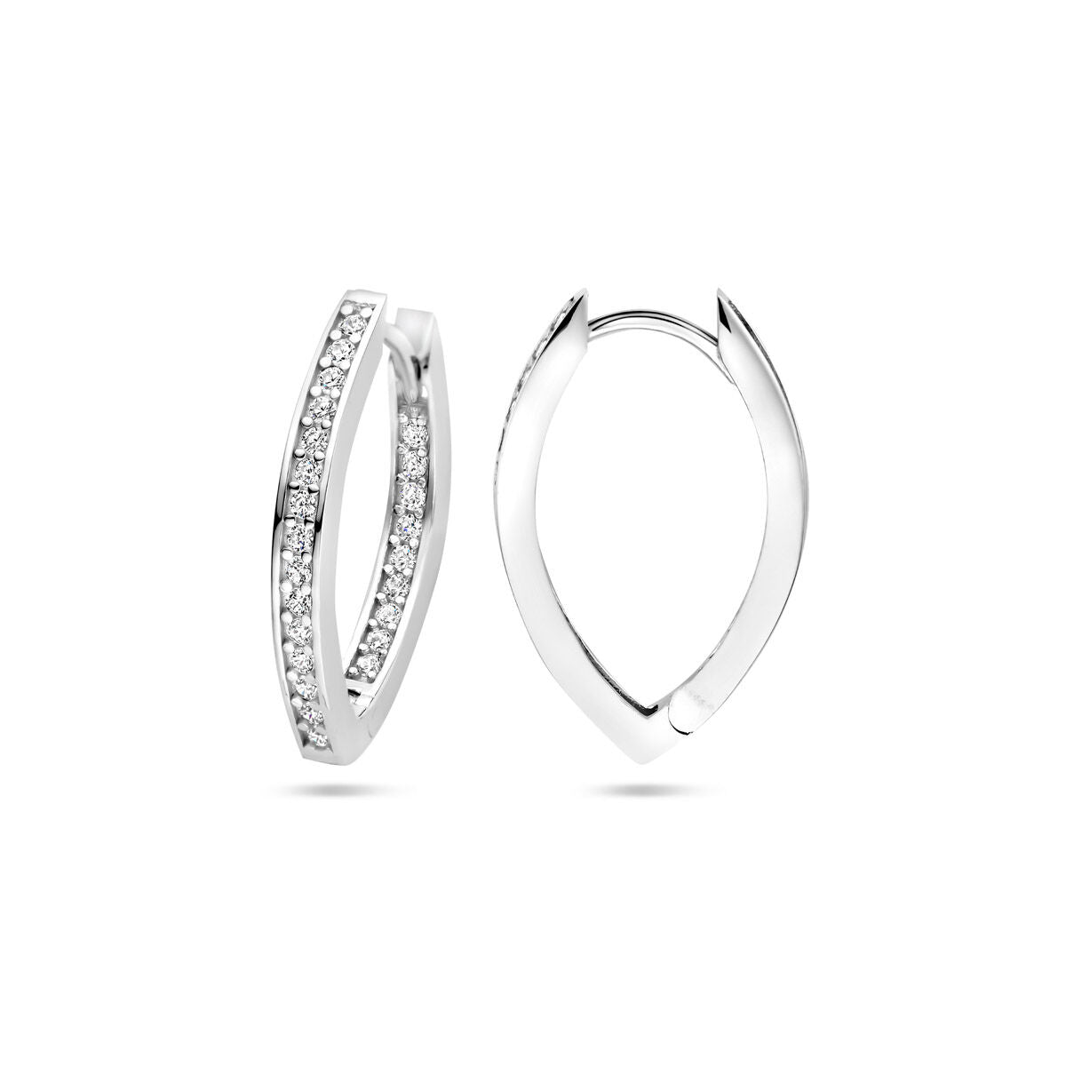 aros de zirconia 21 mm plata rodiada