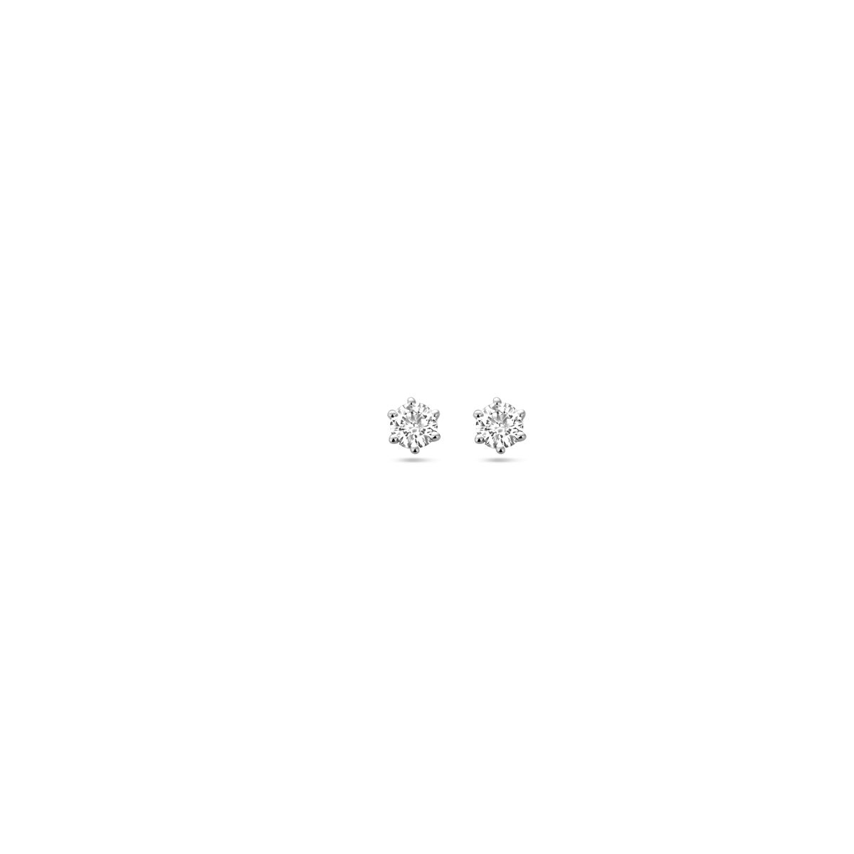 Pendientes de diamante H SI en oro blanco de 14 quilates.