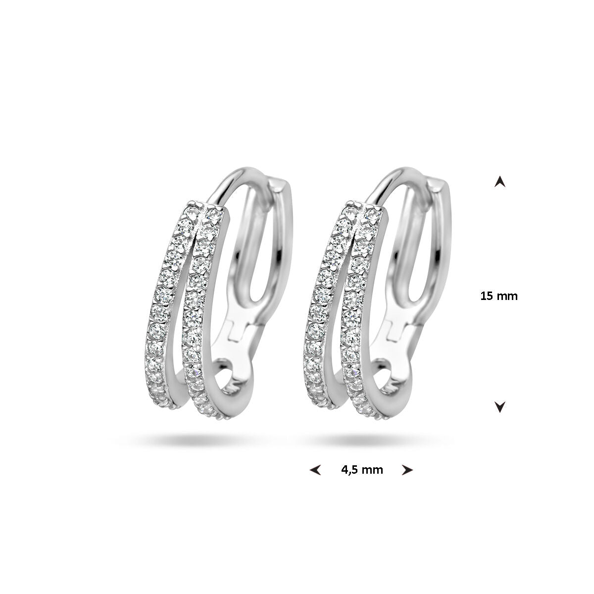 aros de circonita plata rodiado