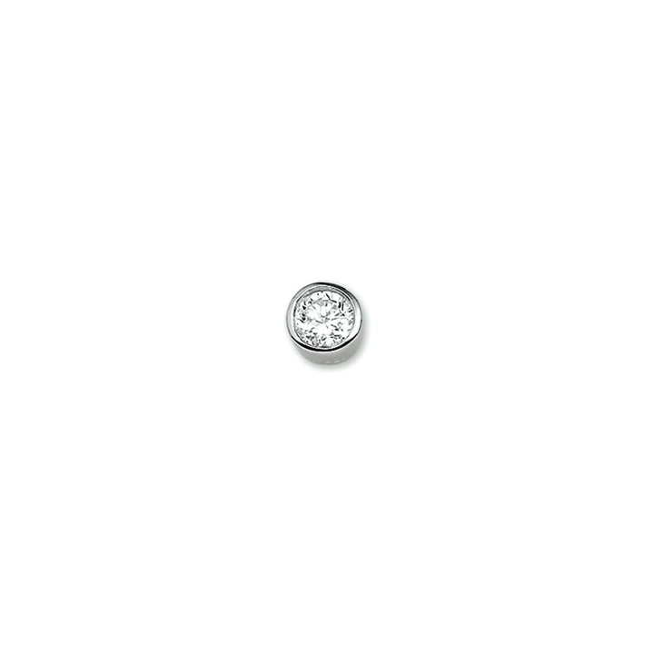 Colgante de zirconia con forma redonda y acabado brillante.
