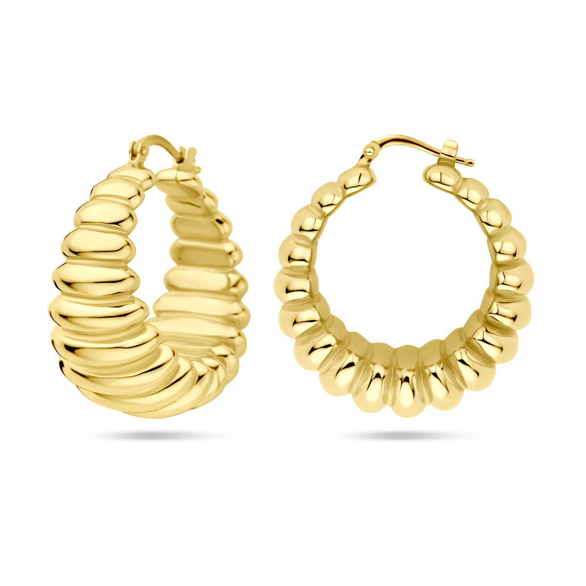 aros 34 mm 1 micron plata chapado en oro amarillo