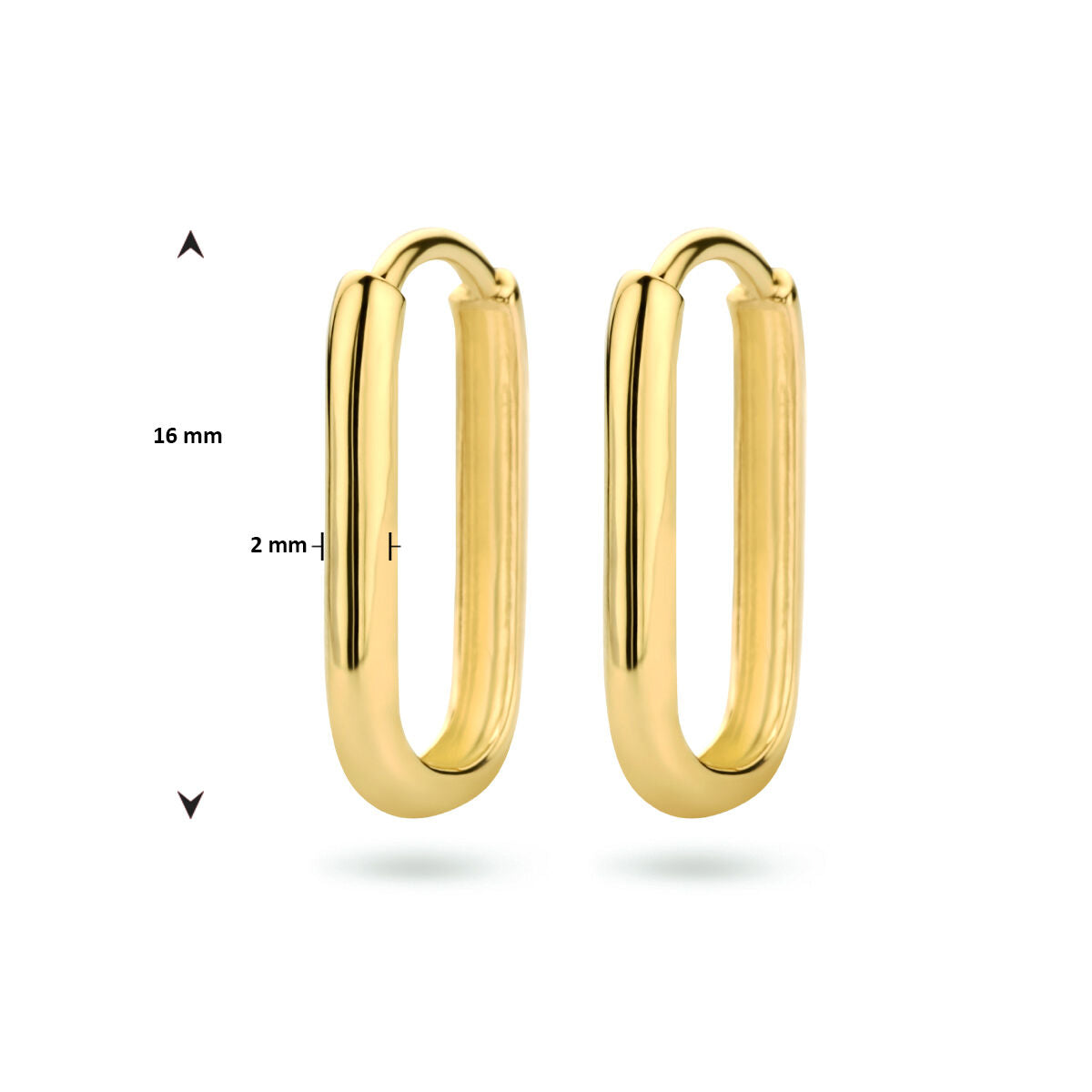 aros paperclip 14K oro amarillo