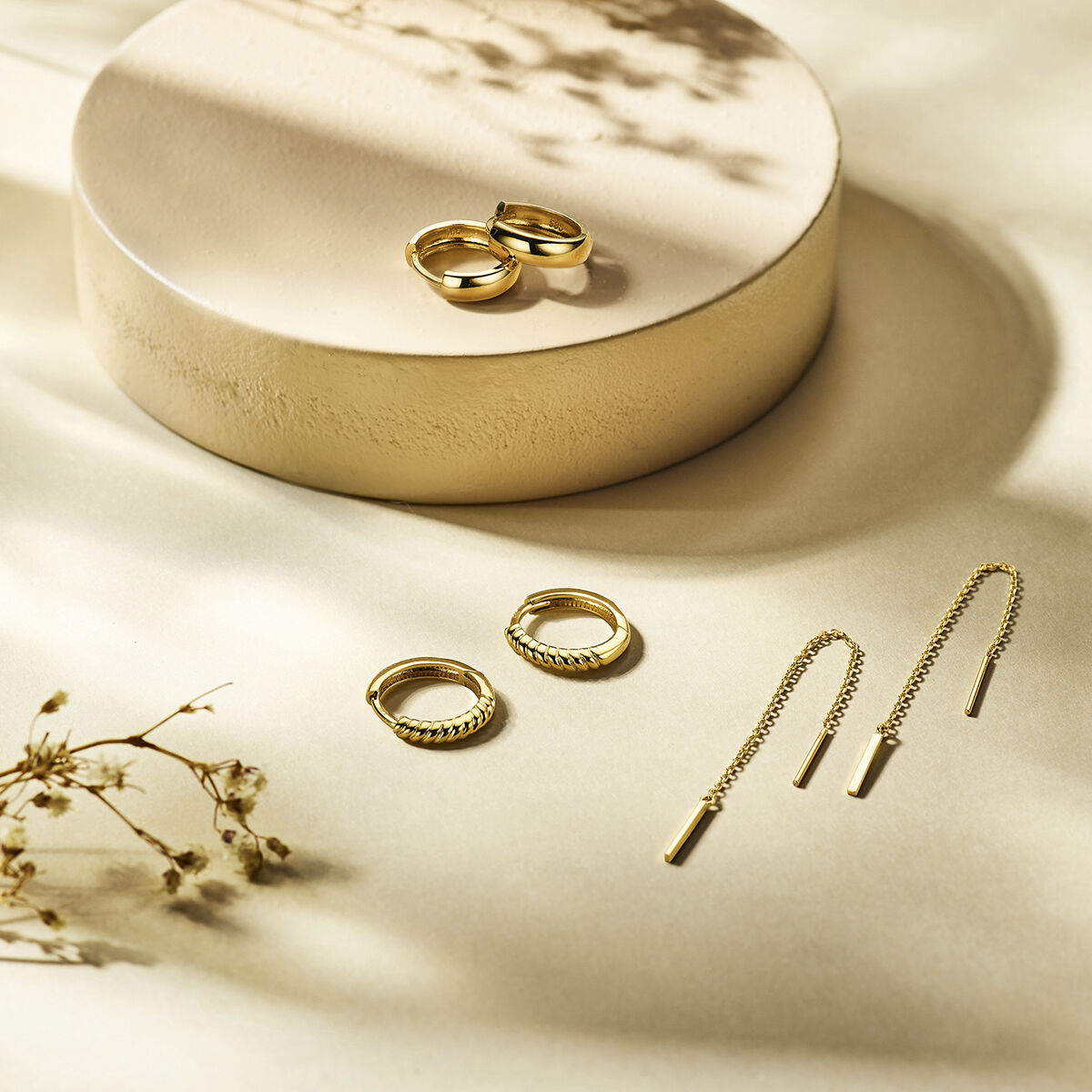 aros 14K oro amarillo