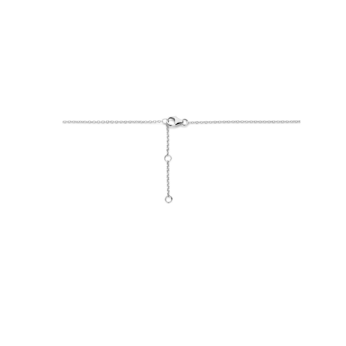 collar pies de bebé 41 - 43 - 45 cm plata rodiada