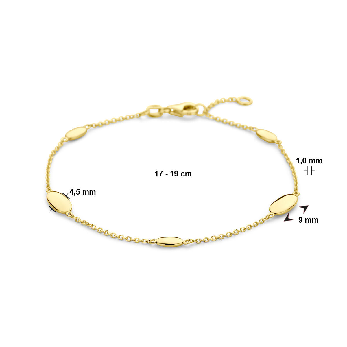 Pulsera de oro de mujer pantera 14K