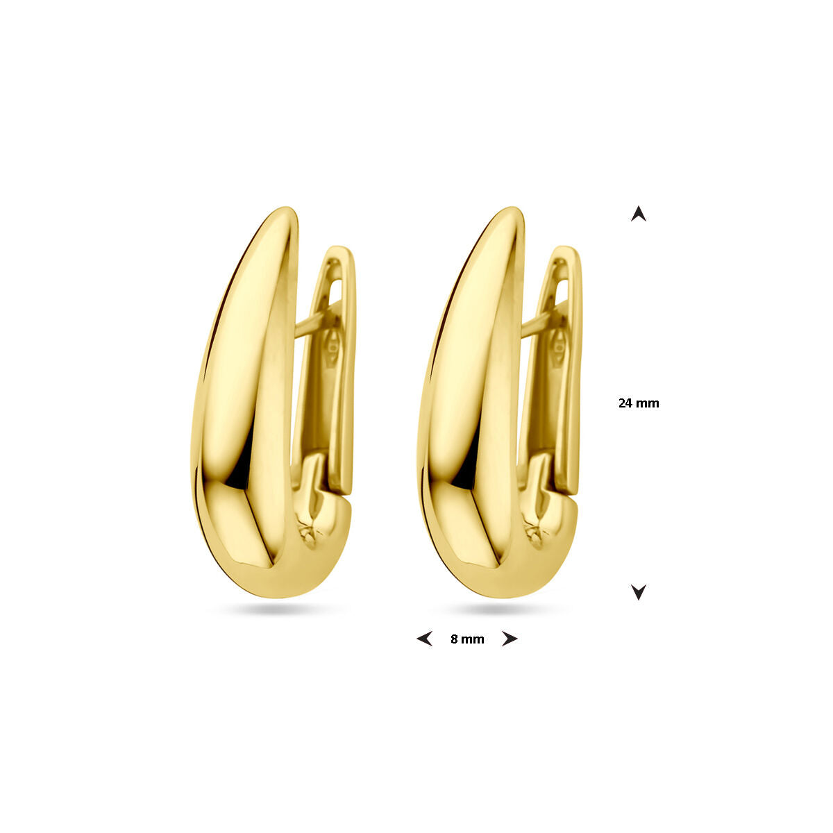 aros 24 mm 14K oro amarillo