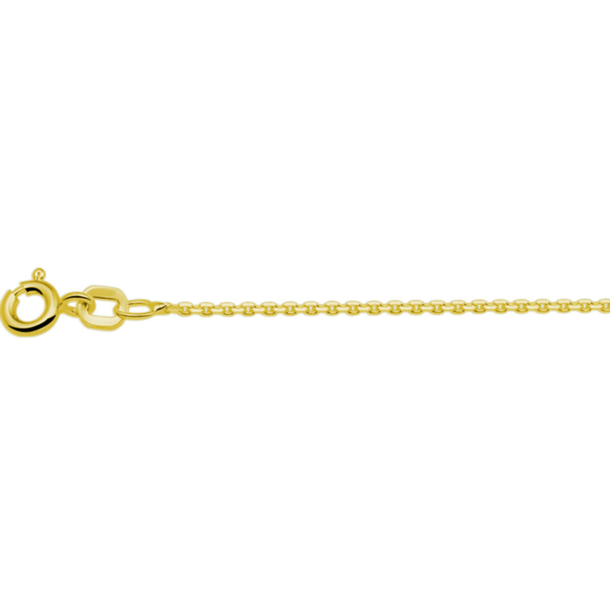 Collar de ancla dorado de 3 micrones, con diamantes de 1,1 mm y longitud ajustable de 41 + 4 cm.