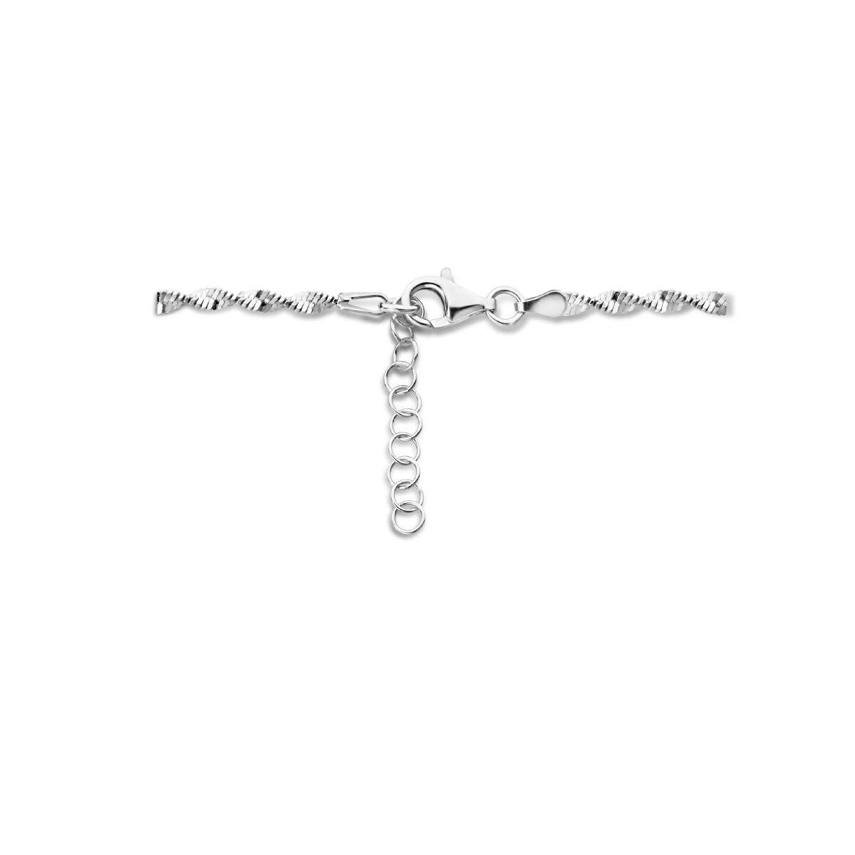 collar 2,7 mm 42 + 3 cm plata rodiado
