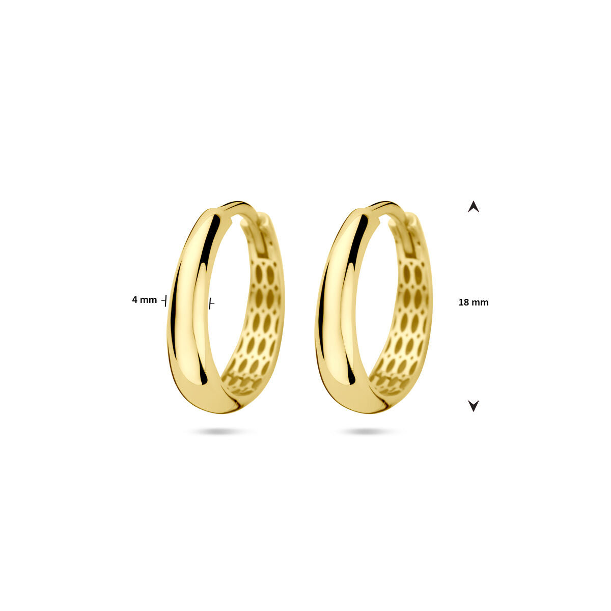 aros 18 mm 14K oro amarillo