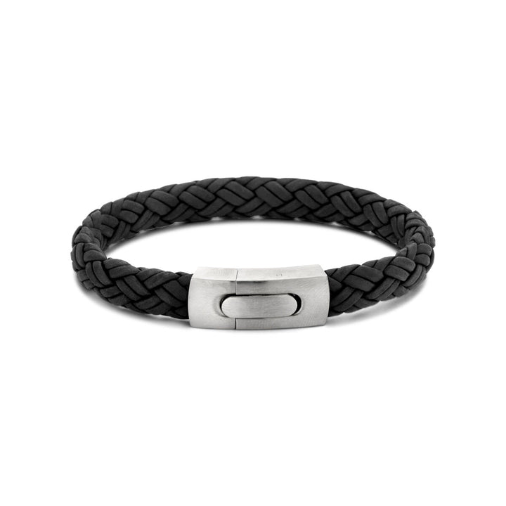 armband leer 10 mm edelstaal