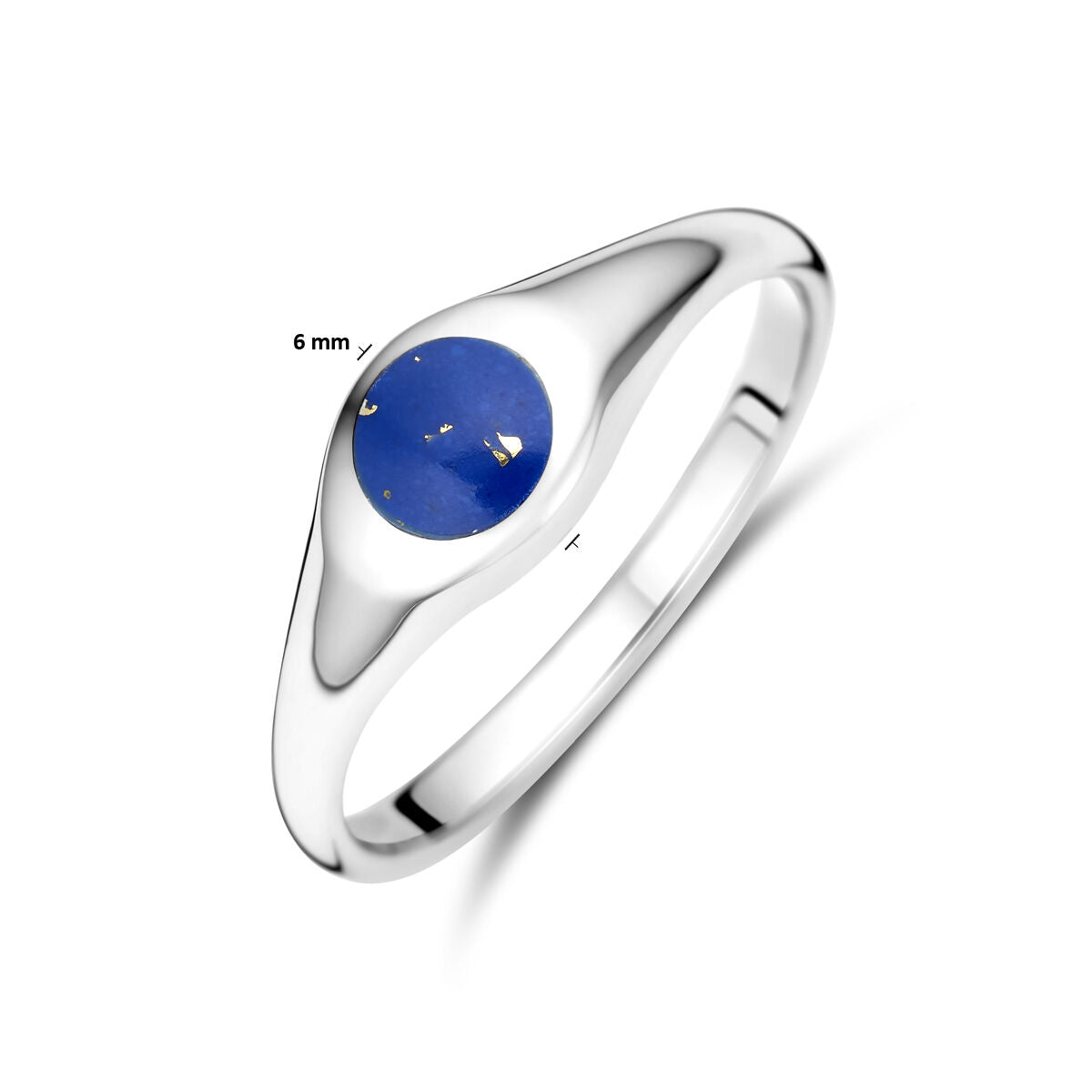 ring lapis zilver gerhodineerd