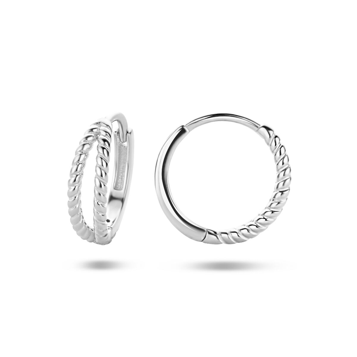 aros de plata rodiado