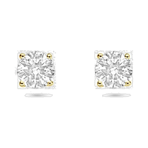 Pendientes de botón con diamante