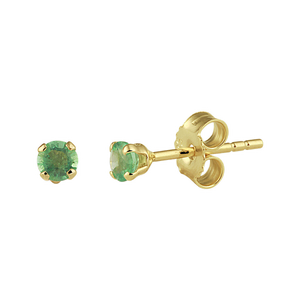 Pendientes con piedra preciosa de oro