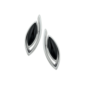 Pendientes con piedra negra