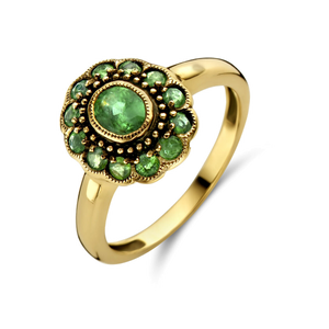 Anillo con piedra verde