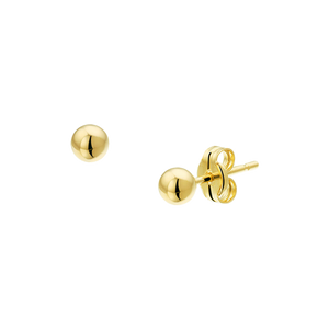 Pendientes de botón de oro