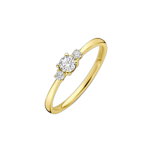 Anillo de oro con diamante de laboratorio