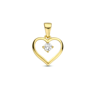 Colgante de corazón de oro