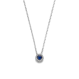 Collar con piedra azul
