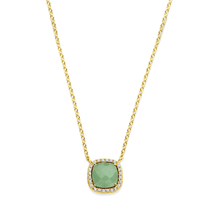 Collar con piedra verde