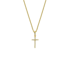 Collar de oro con cruz