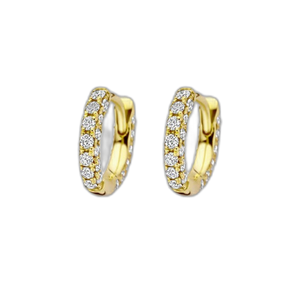 Pendientes con diamante de laboratorio