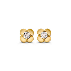 Pendientes de botón con diamante