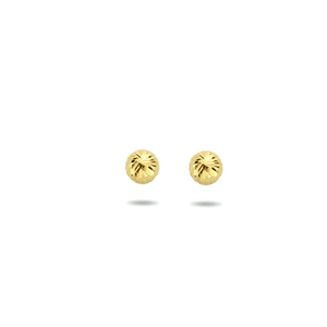 Pendientes de botón de oro