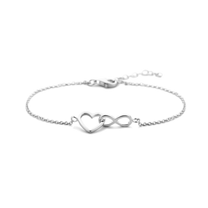 Pulseras de corazón de plata