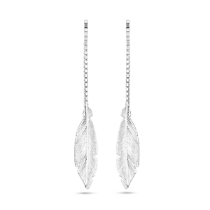 Pendientes de cadena de plata