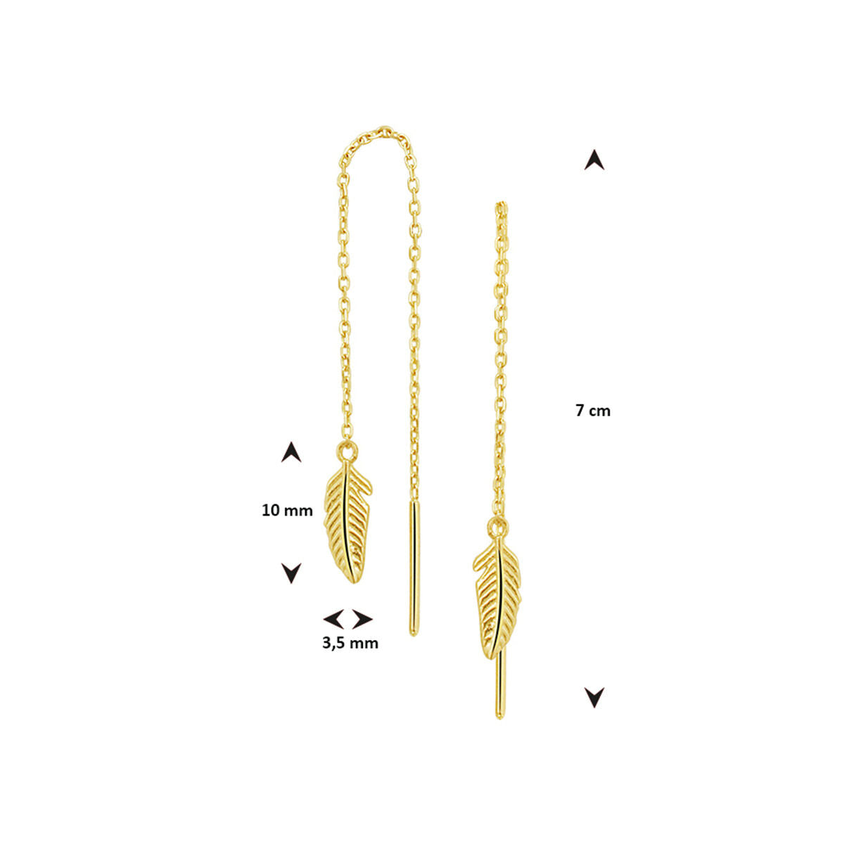 pendientes de botón de 14K oro amarillo
