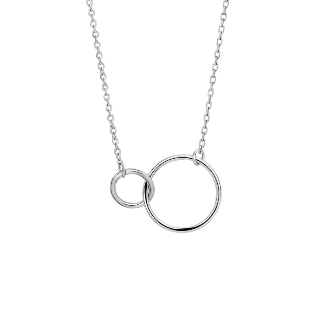 Zilveren ketting dames rondjes gerhodineerd