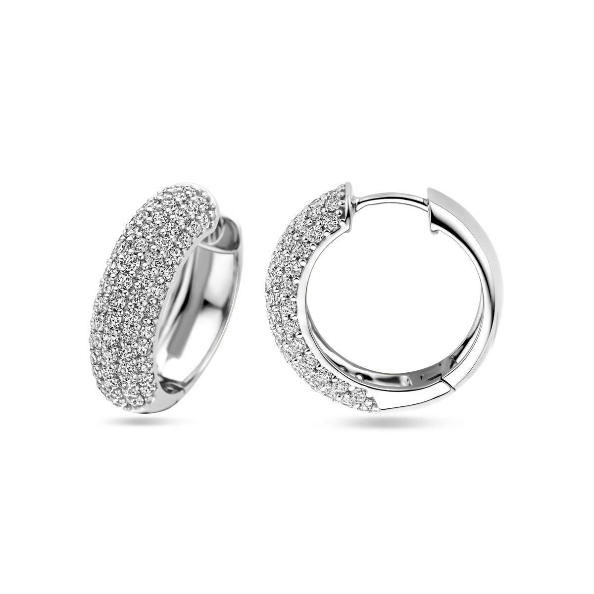 aros de circonita 21 mm plata rodiada