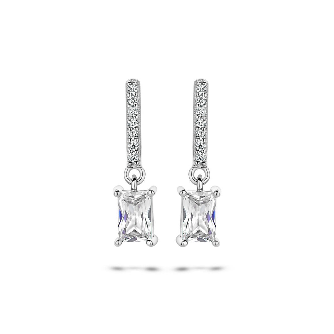 oorhangers zirkonia zilver gerhodineerd
