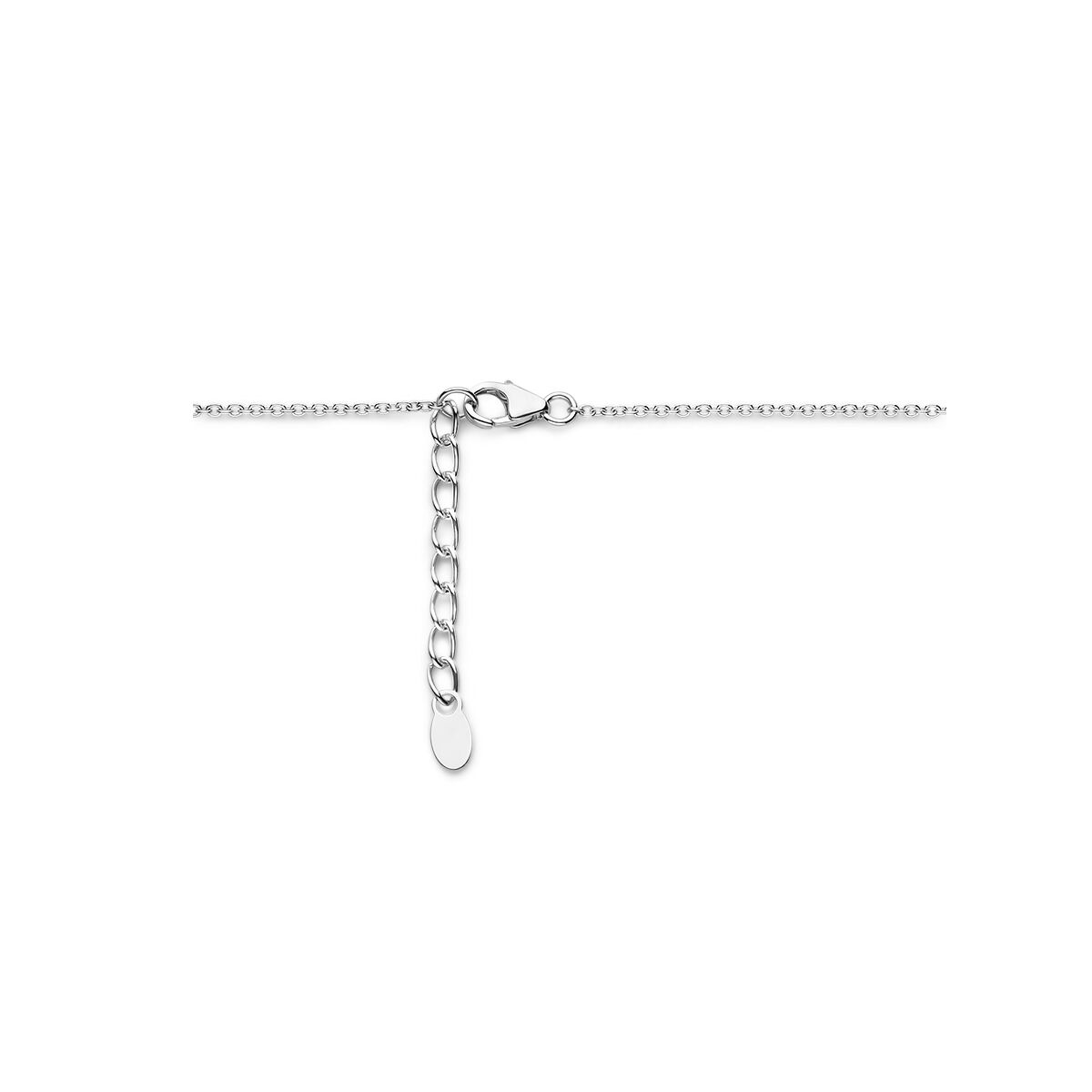 collar diamante 0.02ct j p1 42 + 3 cm plata rodiado