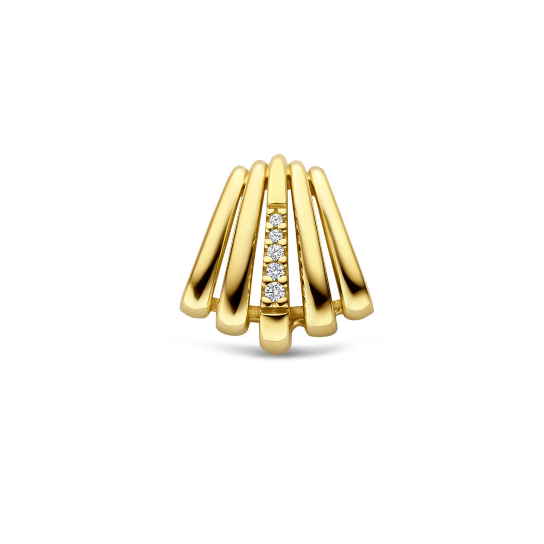 Gouden hanger met diamant – 14k geelgoud