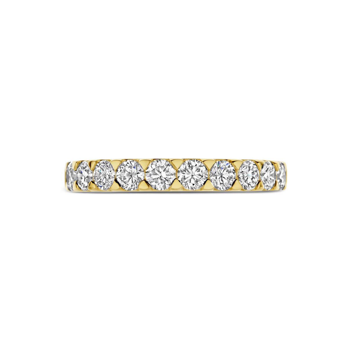 anillo diamante cultivado en laboratorio 1.00ct h si oro amarillo 14K