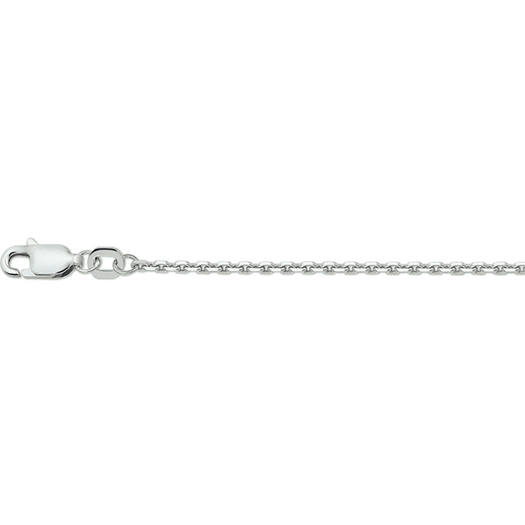 collar ancla plano 1,6 mm 41 + 4 cm plata rodiado